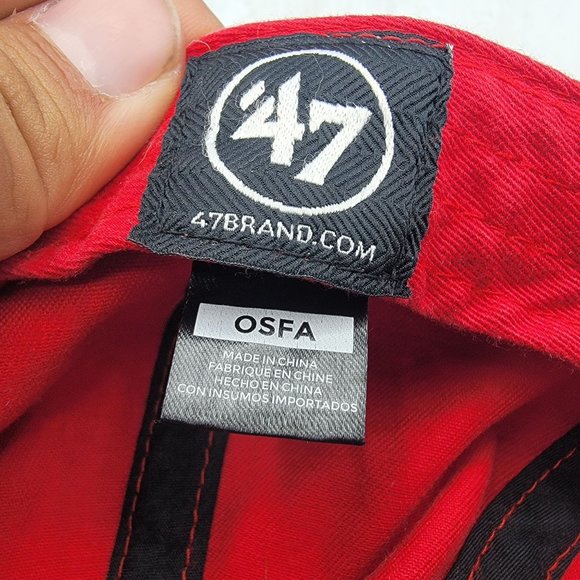 47 Adults Red Super Bowl LVI Clean Up Adjustable Hat Cap Comfort Casual Sports - Picture 8 of 9